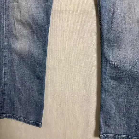 Diesel Men's Size 28x30 Blue Distressed Denim Y2K Straight Leg Jeans